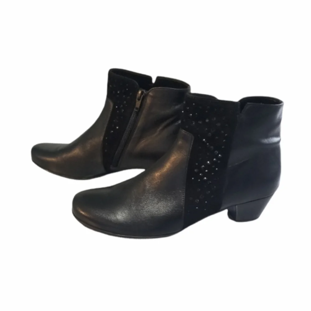 GABOR Hovercraft Womens Booties Ankle Boots UK 6.5 US 7 7.5, Color Black